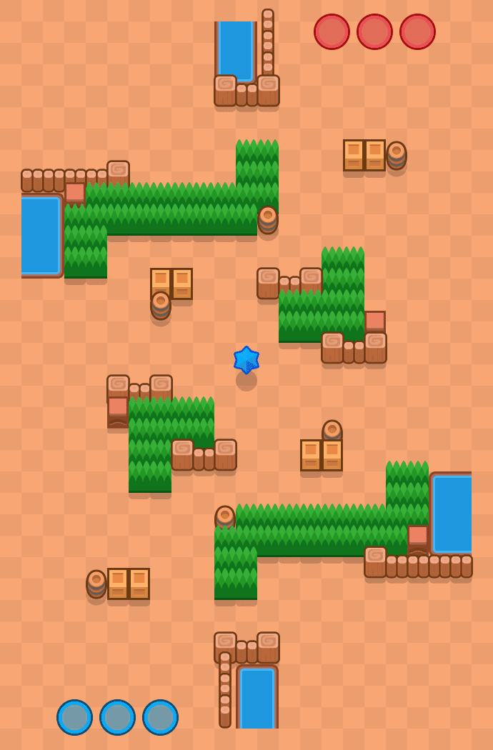 Między rzekami Brawl Stars map
