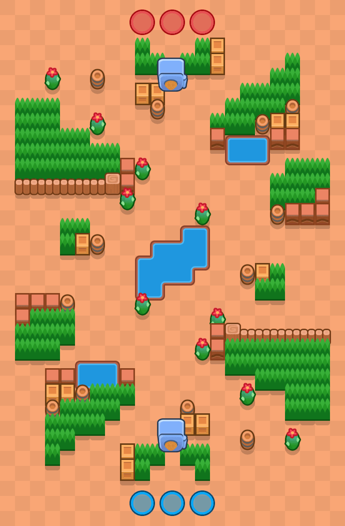 Kaktusowy korytarz Brawl Stars map