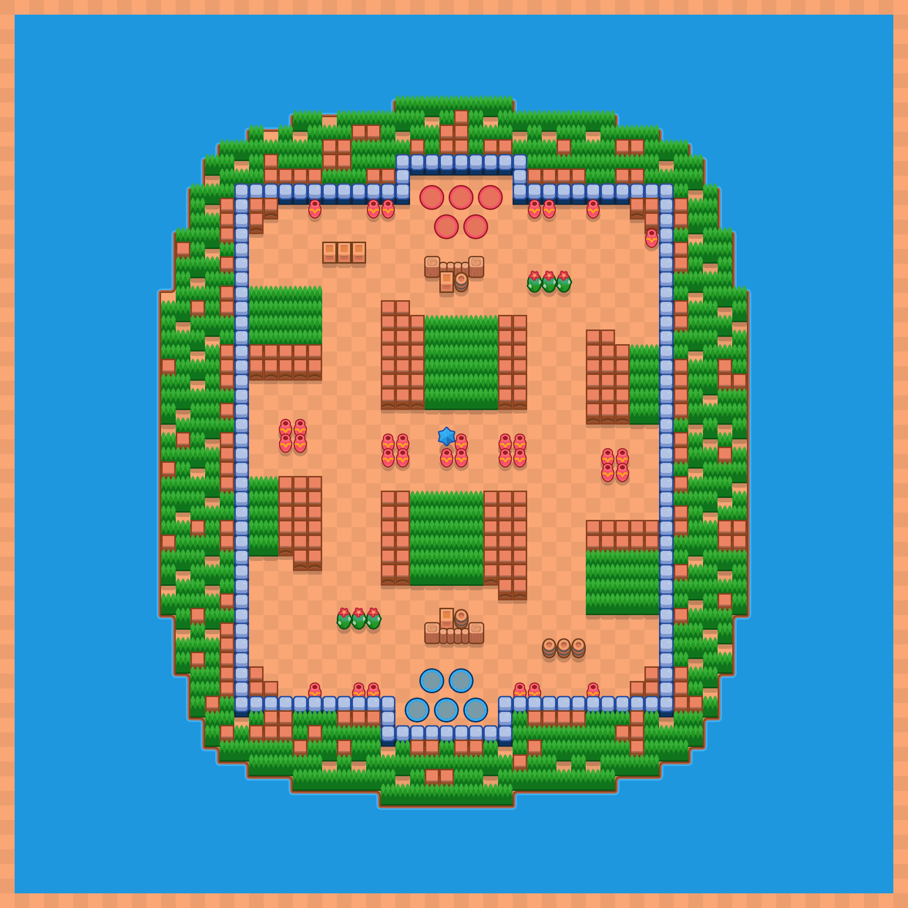 Frosty tracks Brawl Stars map