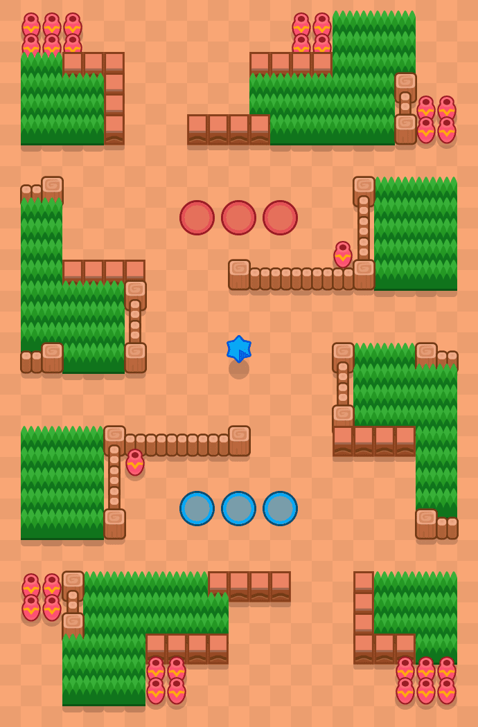 Kolorowa trawa Brawl Stars map