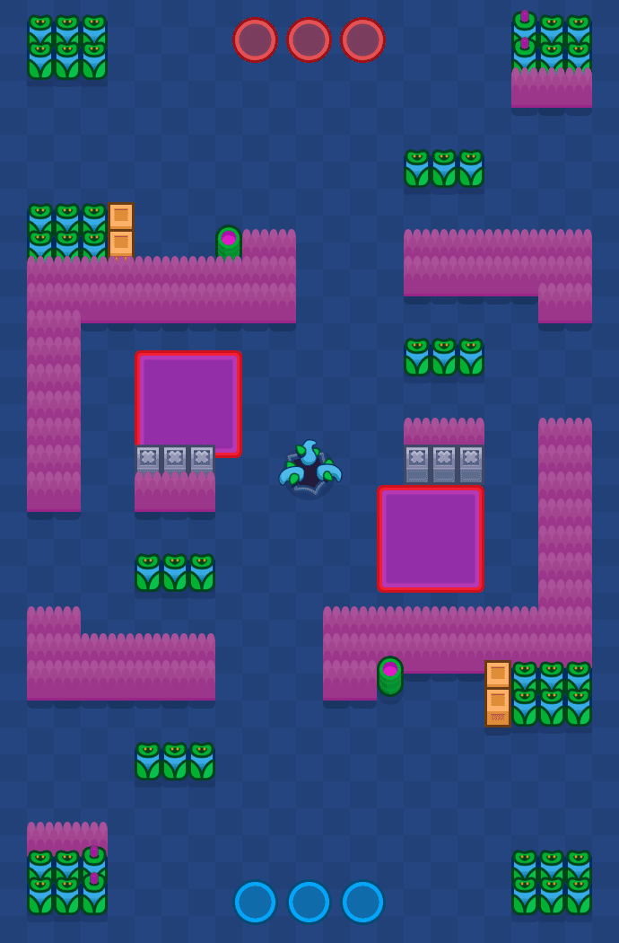 Liliowe jezioro Brawl Stars map