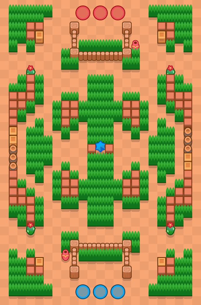 Przerośnięte ruiny Brawl Stars map