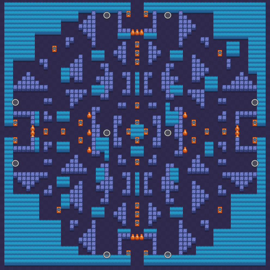 Bijatyka pod skałą Brawl Stars map