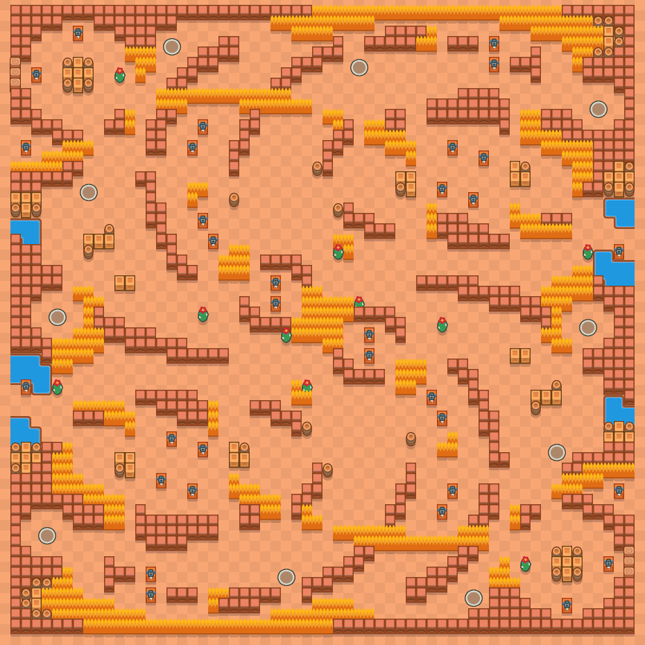 Widok na zachód słońca Brawl Stars map