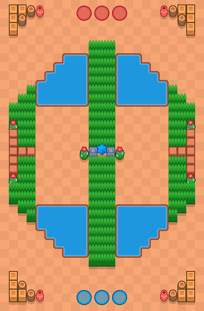 Dwie rzeki Brawl Stars map