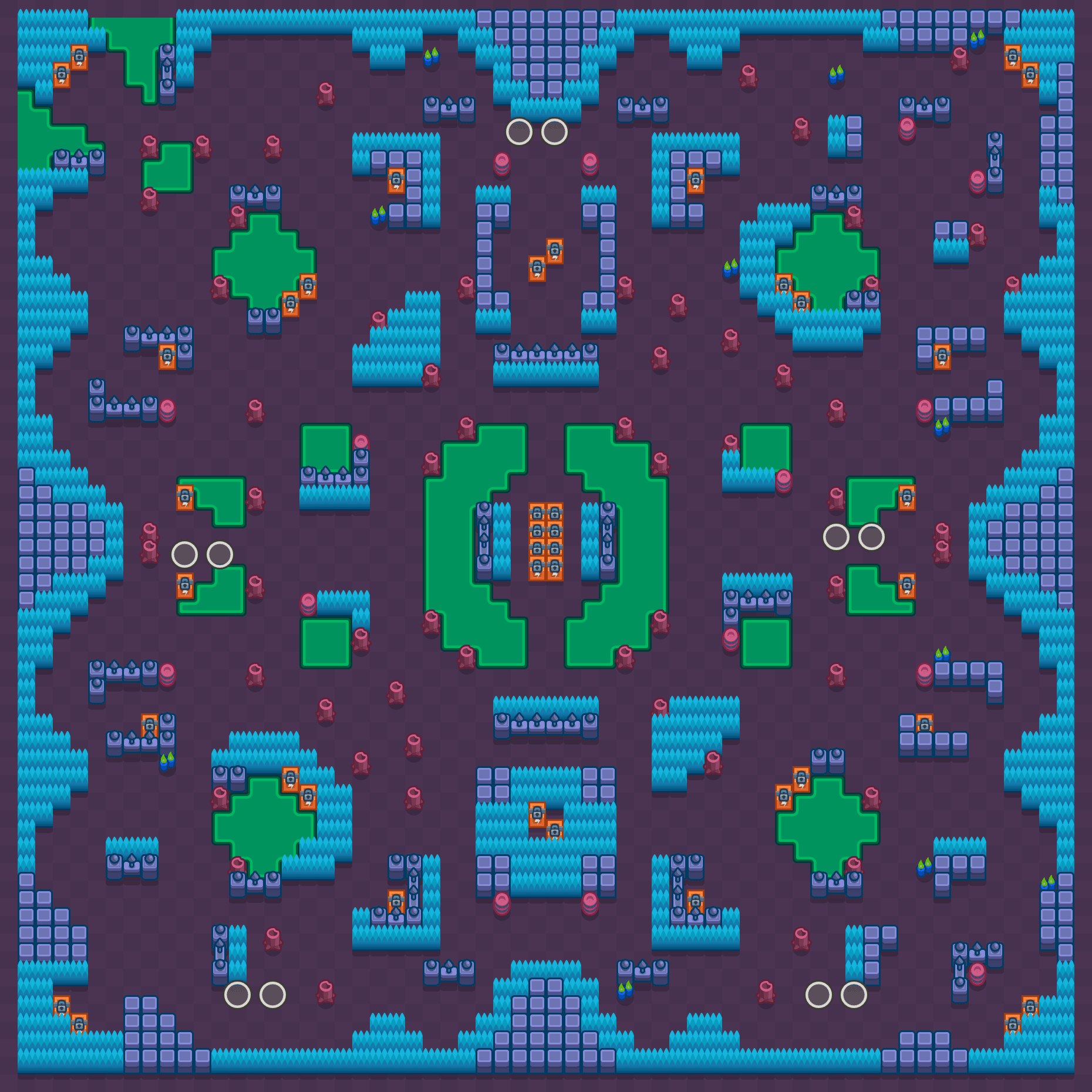 Acid Lakes Brawl Stars map