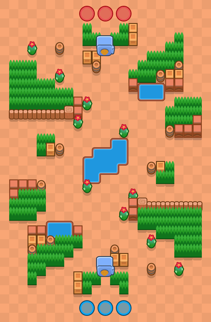 Cactus Corridor Brawl Stars map