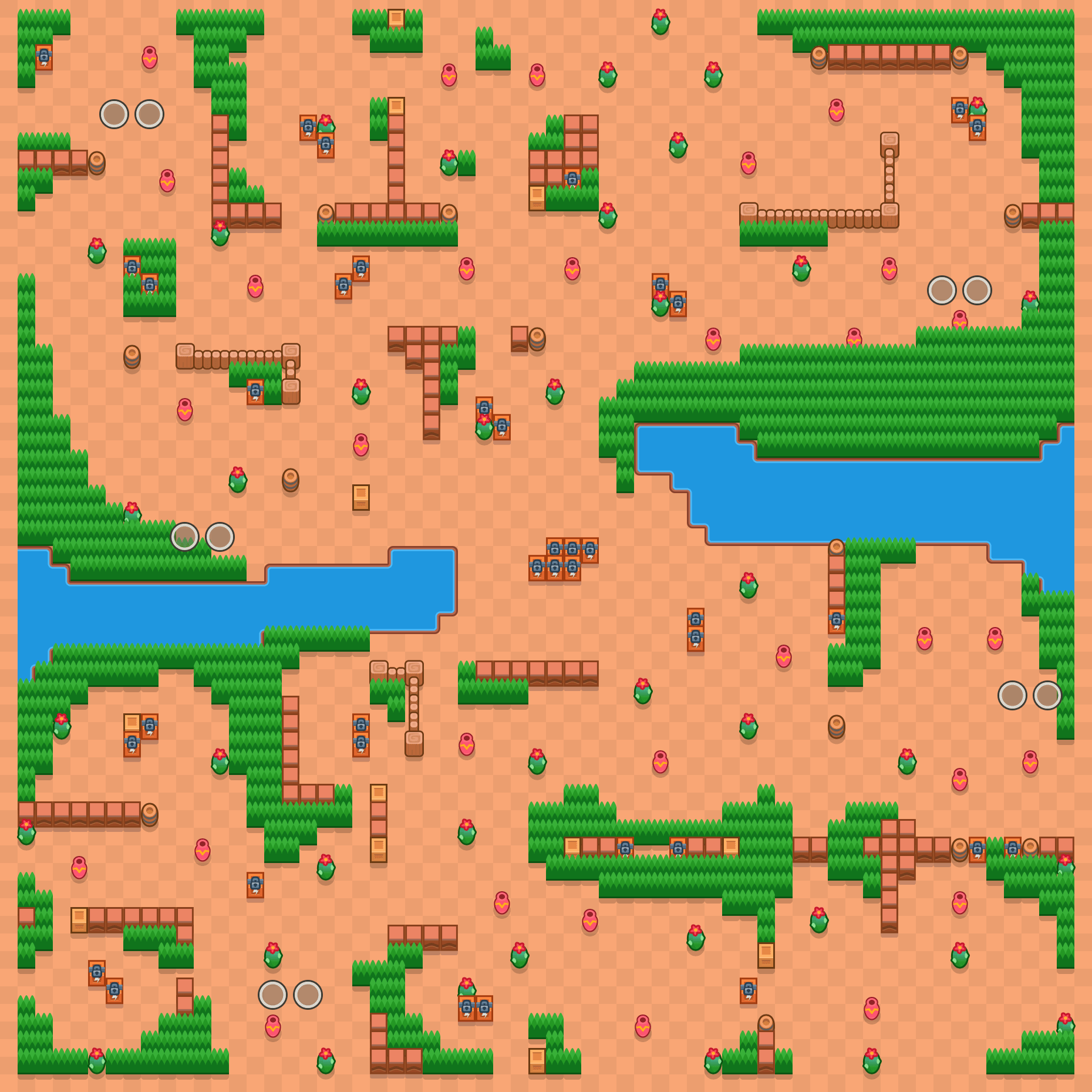 Jäytävä käytävä Brawl Stars map