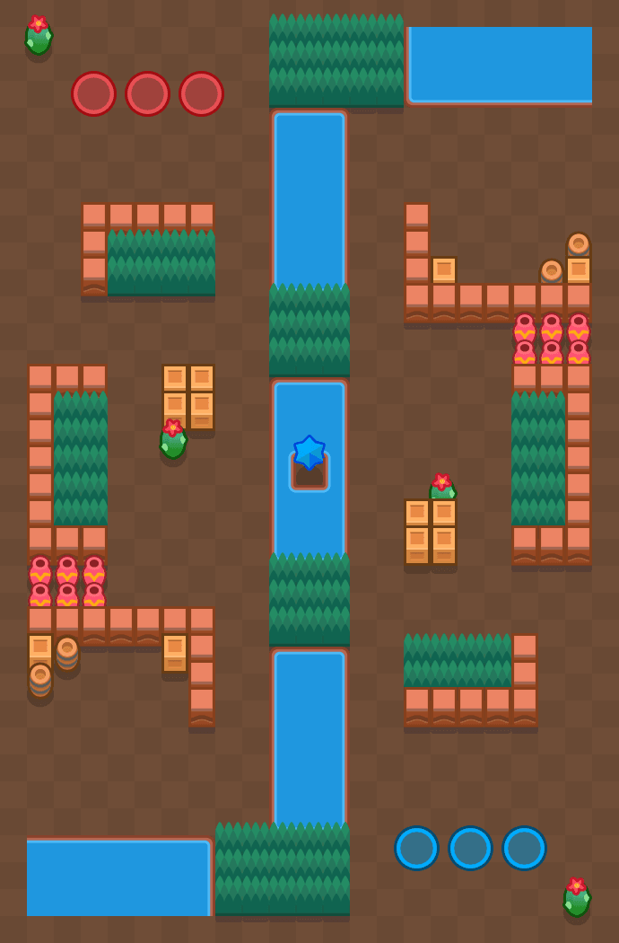 Virtaavat lähteet Brawl Stars map