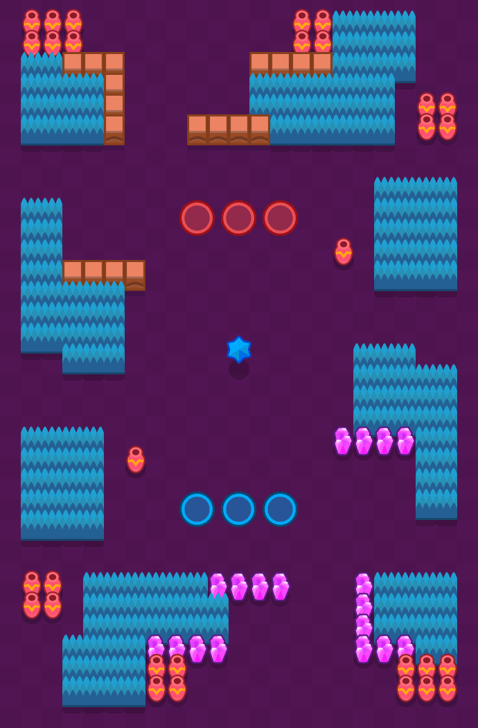 Maalattu ruohikko Brawl Stars map