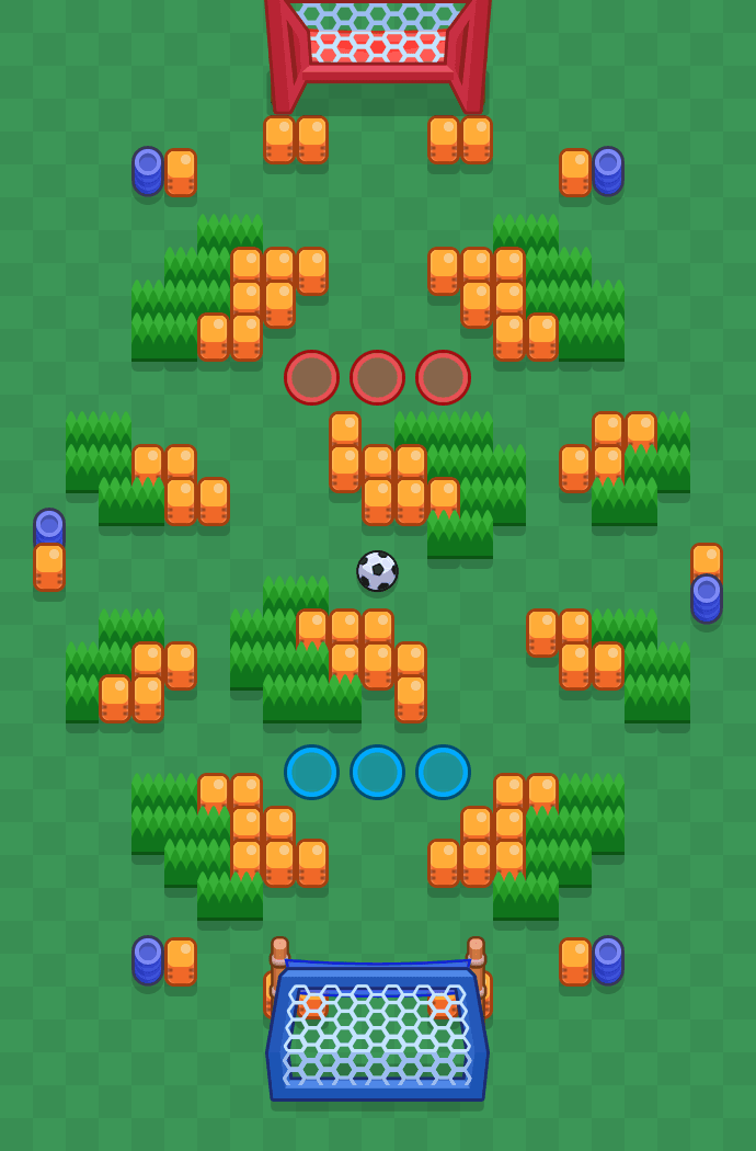 Sunny Soccer Brawl Stars map