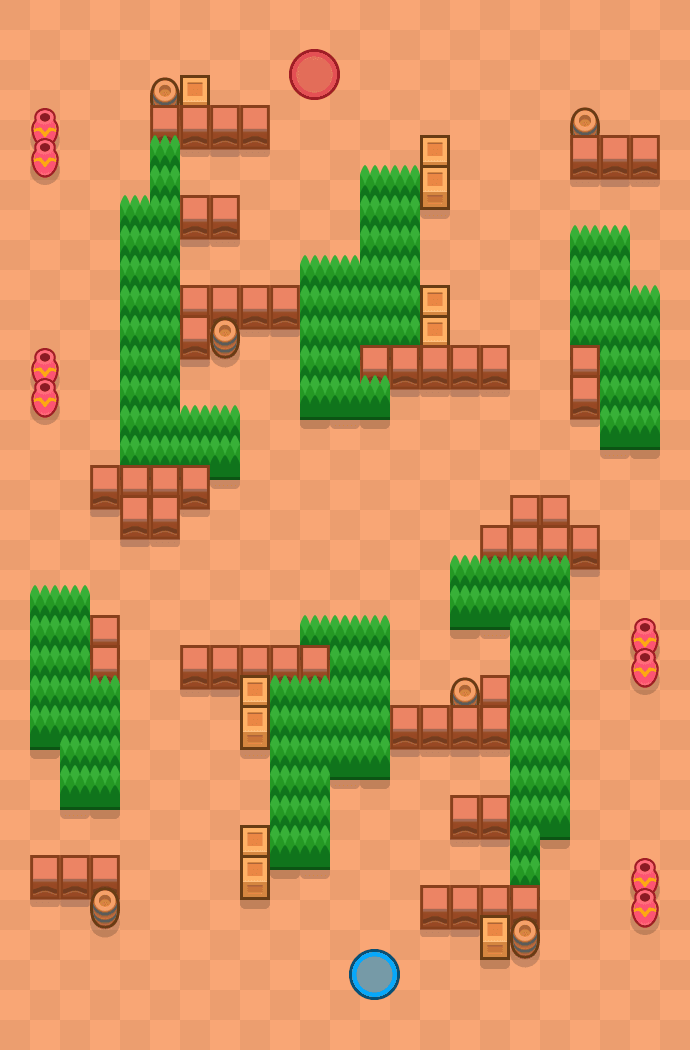 Puskat mykkyrällä Brawl Stars map