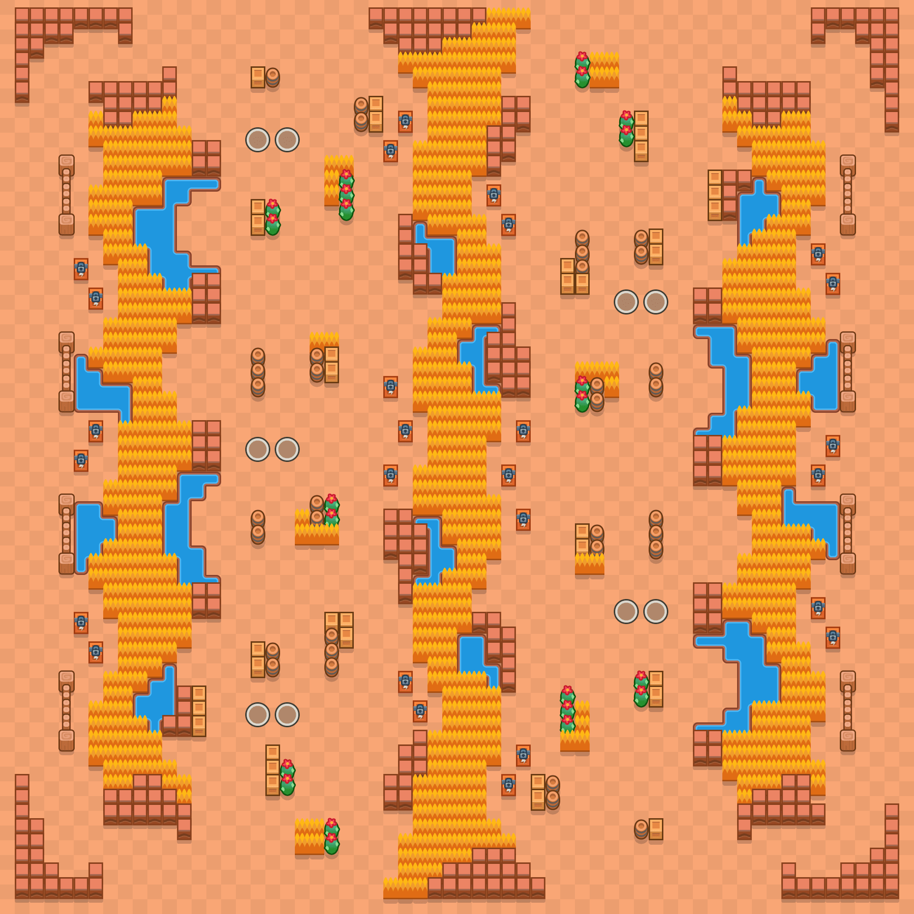 Kiemurtelevat köynnökset Brawl Stars map